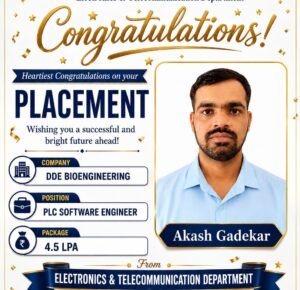 “🎉Proud Placement Achievement: Our Student Secures a Career Opportunity at DDE BIOENGINEERING PRIVATE LIMITED!”
